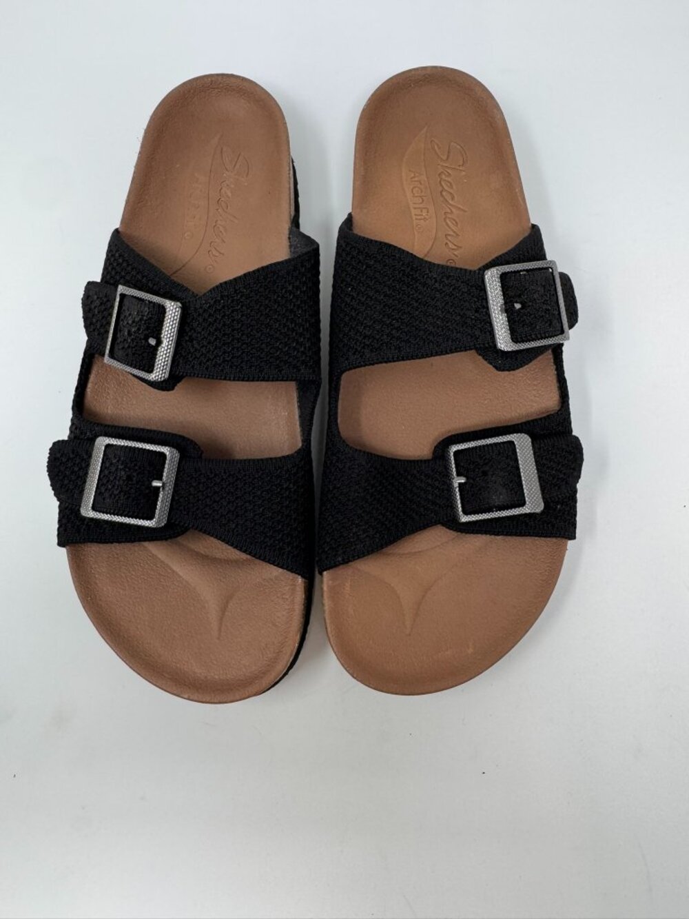 SKECHERS GRANOLA-MELLOW SKIES SLIDE BLACK SIZE 9